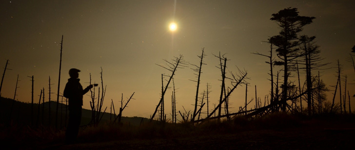 星空の下の山コーヒー