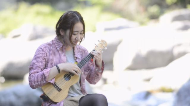 清流のみたらい渓谷でウクレレとアウトドアコーヒー