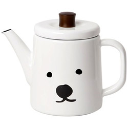 しろくまの顔のホーローポット