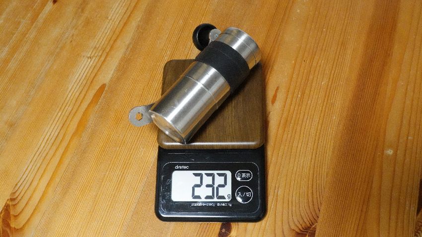 ポーレックスコーヒーミルプロフェッショナルミニの重さ